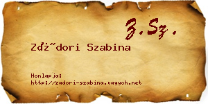 Zádori Szabina névjegykártya